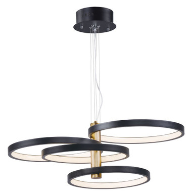 Hoopla 64W 1 LED Large Pendant by ET2 - E24326-BKGLD