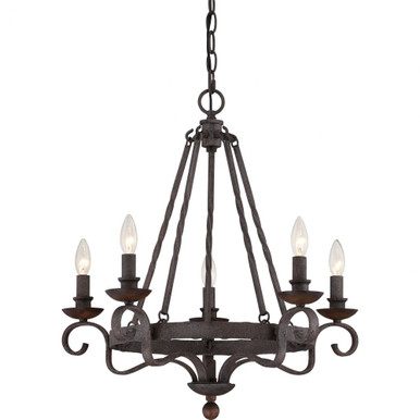 Noble 5 Light Medium Chandelier by Quoizel - NBE5005RK