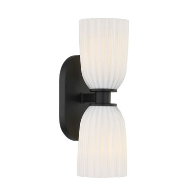 Baldwin 2 Light Wall Sconce 13.75 Inch Tall X 4.5 Inch Wide by Savoy House - 9-1245-2