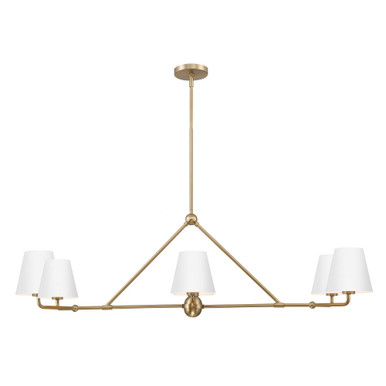 Xavier 6 Light Oversized Linear Chandelier by Crystorama - XAV-B9306