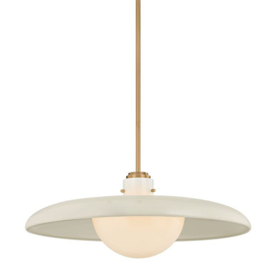 Gustavo 1 Light Pendant 10.75 Inch Tall and 28 Inch Wide by Troy - F2628-PBR/OW