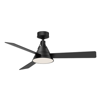 Archer 3 Blade Ceiling Fan with Light Kit 54 Inches Wide by Alora - CF584054MB