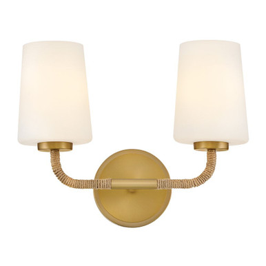 Kline 24W 2 LED Small Bath Vanity 11 Inch Tall and 14.25 Inch Wide by Lark - 853452LCB-NAT