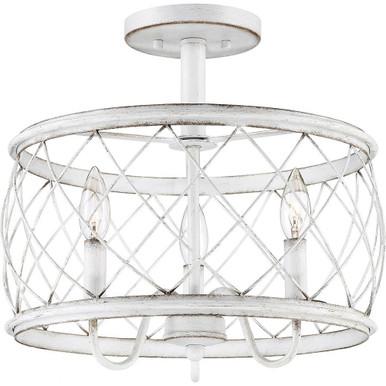 Dury 3 Light 15 Inch Wide Semi Flush Mount by Quoizel - RDY1714