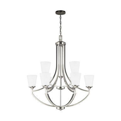Hanford 9 Light Large 2 Tier Chandelier by Generation Lighting - 3124509