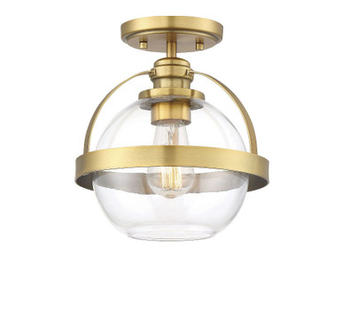 Pendleton 1 Light 9.38 Inch Wide Semi Flush Mount by Savoy House - 6-7200-1