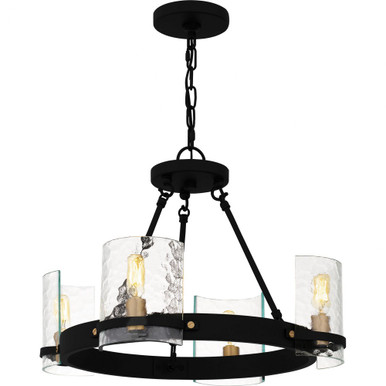Gloucester 4 Light Chandelier 14.25 Inch Tall and 20 Inch Wide by Quoizel - GLC5020MBK