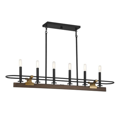 Icarus 6 Light Linear Chandelier 7.5 Inch and 6.5 Inch Wide by Savoy House - L1-2933-6-170