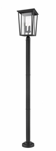 Seoul 3 Light Outdoor Post Mount Lantern 14 x 97.25 Inches by Z-Lite - 571PHXLR-567P-BK