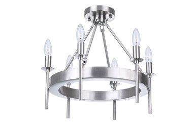 Larrson 6 Light 17.75 Inch Wide Semi Flush Mount by Craftmade - 54356