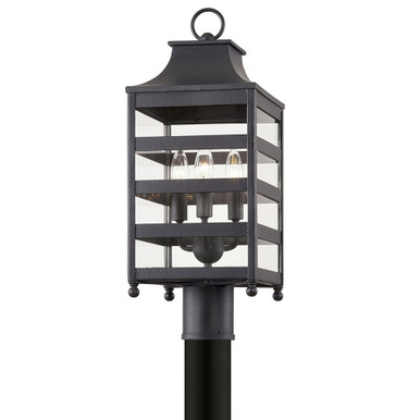 Holstrom 3 Light Post Mount in Modern Style 7.5 x 21.75 Inches by Troy - P7435