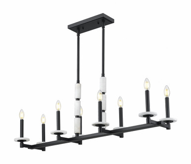 Kaden 8 Light Linear Chandelier 16 Inch Tall and 12 Inch Wide by Z Lite - 3045-8L