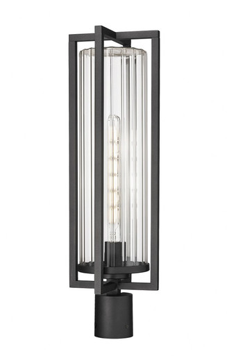 Aura 1 Light Outdoor Post Mount 25.75 x 8 Inches by Z-Lite - 5013PHBR-BK