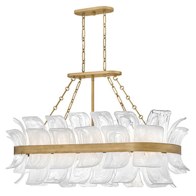 Fleur 5W 10 LED Linear Chandelier 27 Inch X 48 Inch Wide by Fredrick Ramond - FR46915BNG