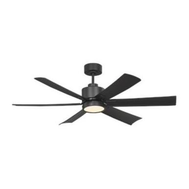 Flera Smart 52 6 Blade Ceiling Fan with Light Kit 52 Inch Wide Generation - 6FLSM52