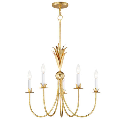 Paloma 5 Light Chandelier 22.5 Inches Tall and 26 Inches Wide by Maxim  - 2885GL