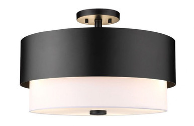 Counterpoint 3 Light 18 Inch Wide Semi Flush Mount by Z-Lite - 495SF18