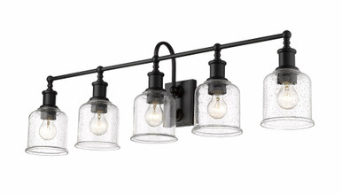 Bryant 5 Light Industrial Vanity Light by Z Lite - 734-5V-MB