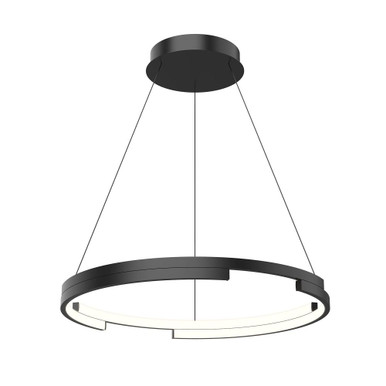 Anello Minor 58W LED Pendant 1.75 Inch Tall and 24 Inch Wide by Kuzco - PD52724-BK-UNV