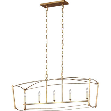 Sean Lavin 5 Light Small Linear Chandelier by Visual Comfort Studio - F3326/5