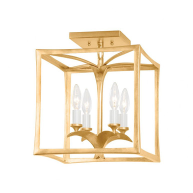 Bergamo 4 Light 12 Inch Wide Flush Mount by Corbett - 435-12-VGL/GL