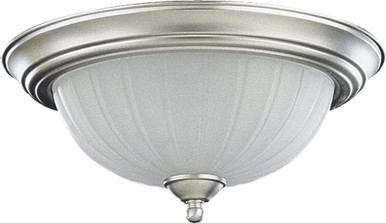 2 Light 13 Inch Wide Frosted Flush Mount by Quorum - 3074-13-65
