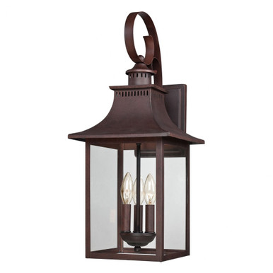 Chancellor 3 Light Outdoor Candle Style Wall Lantern by Quoizel - CCR8410