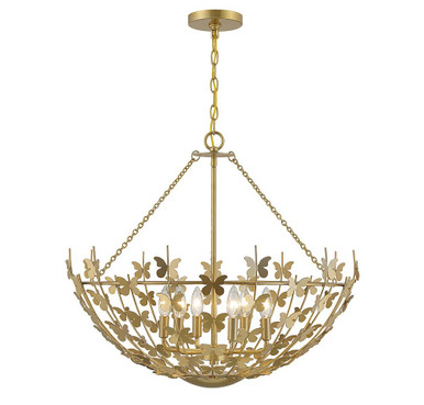 Birch 6 Light Large Pendant by Savoy House - 7-4199-6