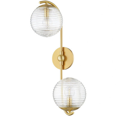 Sara 2 Light Wall Sconce by Mitzi - H815102-AGB