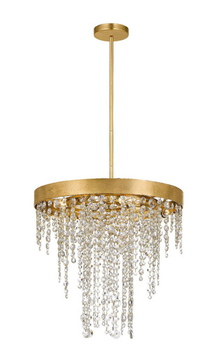 Winham 5 Light Small Round Chandelier by Crystorama - win-615-ga-cl-mwp
