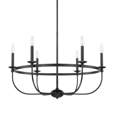 Rylann Chandelier 6 Light Matte Black by Capital  - 425161MB