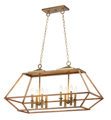 Woodland 8 Light Large Linear Pendant by Maxim - 39547HZBRG