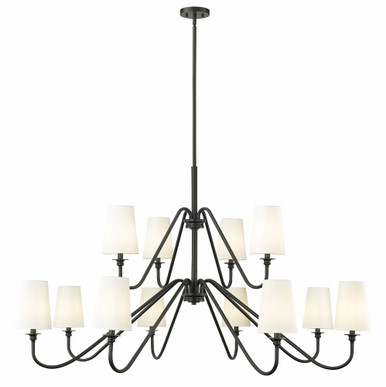 Gianna 12 Light Chandelier 33.75 x 60.25 Inch Wide by Z-Lite - 7509-12