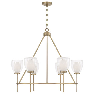 Joss 6 Light Chandelier 31 Inch Tall and 34.5 Inch Wide by Capital - 455961AD