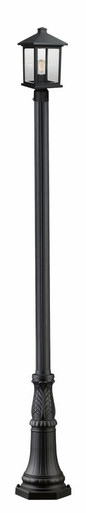 Portland 1 Light Outdoor Post Mount Lantern 13 x 109.75 Inches by Z-Lite - 531PHMR-518P-BK