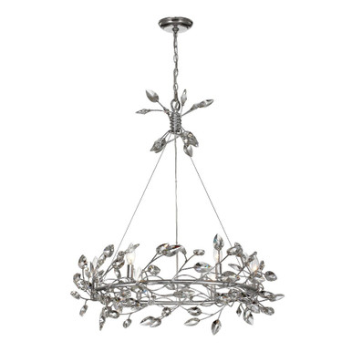 Misthaven 6 Light Chandelier 36.25 x 30.75 Inch by Zeev  - CD10101-6-SL-CL