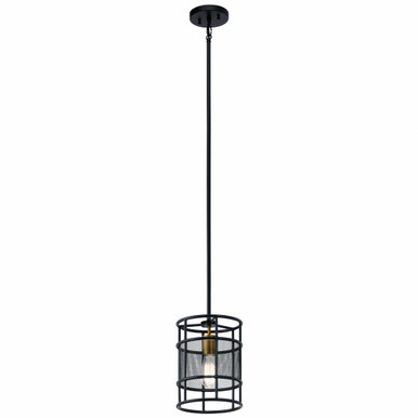 Piston 1 Light Small Pendant by Kichler - 43597bk