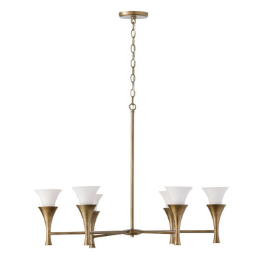 Nola 6 Light Chandelier 24.25 Inch Tall and 33.75 Inch Wide by Capital - 455761ML