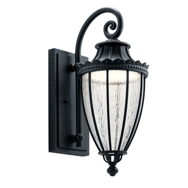 Wakefield 1 Light Outdoor Wall Lantern 22.25 Inch Tall by Kichler - 49752BKTLED
