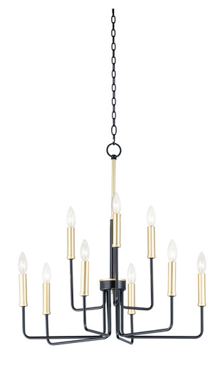 Sullivan 9 Light Medium 2 Tier Chandelier by Maxim - 10257BKGLD