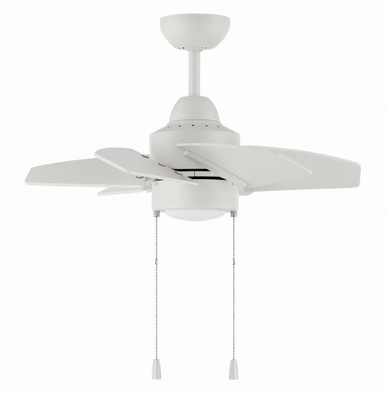 Propel II 6 Blade Ceiling Fan with Light Kit 24 In Wide by Craftmade - PPT24W6