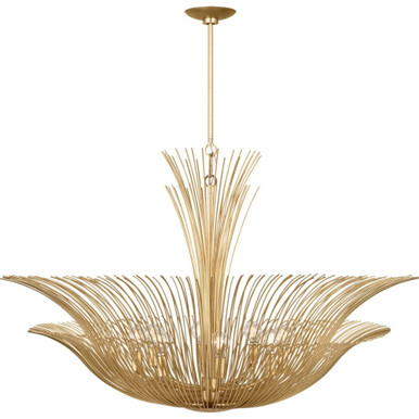 Dorelle 8 Light Chandelier 27.63 X 42 Inch Wide by Visual Comfort Studio - LXC1218GD
