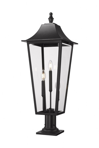 Gannon 3 Light Outdoor Pier Mount 33.5 x 12 Inches by Z-Lite - 5008PHXLR-533PM-BK