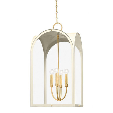 Lincroft 4 Light Large Pendant by Hudson Valley - 6618-VGL/SSD