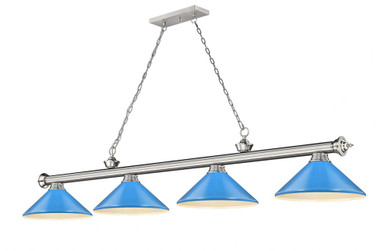 Cordon 4 Light Billiard 14.5 x 14 Inch by Z-Lite 2306-4BN-MEB - 2306-4BN-MEB