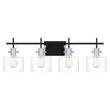 Pensbury 4 Light Vanity Light by Quoizel - PEN8630MBK