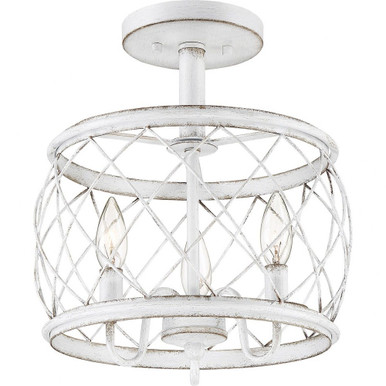Dury 3 Light 12.5 Inch Wide Semi Flush Mount by Quoizel - RDY1712