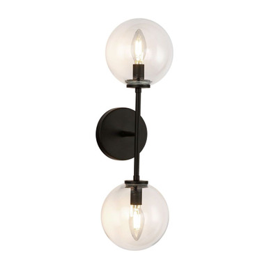 Cassia 2 Light Bath Vanity 20.13 Inch Tall and 6 Inch Wide by Alora - WV549220MBCL
