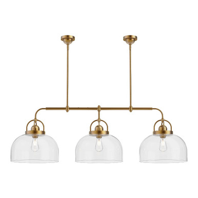 Lancaster 3 Light Medium Linear Pendant 17.75 Inch Tall by Alora - LP461155
