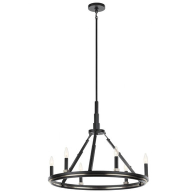 Emmala 6 Light Large Round Chandelier by Kichler - 52420BK
